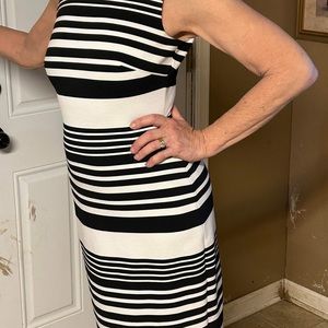 Calvin Klein, fitted, knee length dress, zipper back